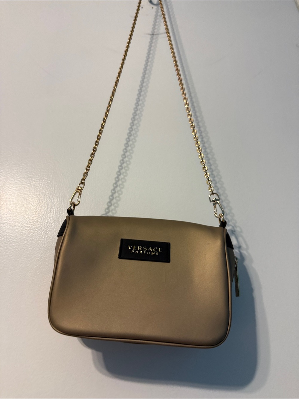 Versace Gold-tone Crossbody Bag with Chain Strap - Picture 2 of 3